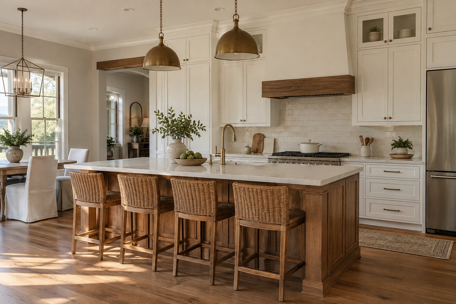 A Central Arkansas kitchen in warm afternoon light, illustrative
